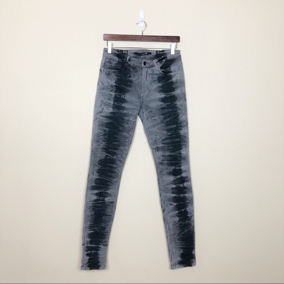 Joe's Jeans Denim - Joes Jeans black and acid wash tie die skinny jean